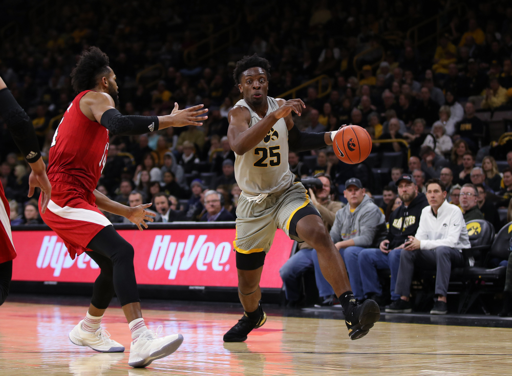 Iowa Hawkeyes forward Tyler Cook (25) against the Nebraska Cornhuskers Sunday, January 6, 2019 at Carver-Hawkeye Arena. (Brian Ray/hawkeyesports.com)