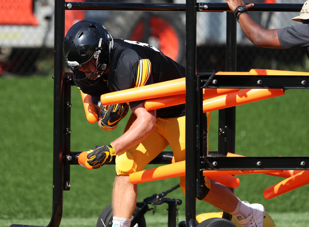 Iowa Hawkeyes fullback Brady Ross (36) during Fall Camp Practice No. 5 Tuesday, August 6, 2019 at the Ronald D. and Margaret L. Kenyon Football Practice Facility. (Brian Ray/hawkeyesports.com)