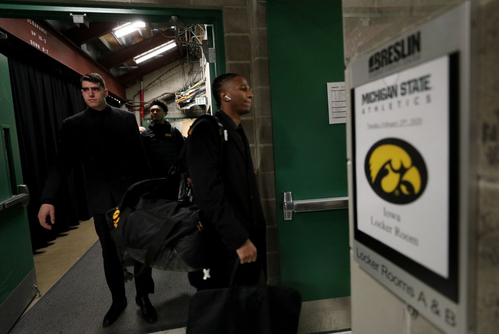 Iowa Hawkeyes forward Luka Garza (55) against Michigan State Tuesday, February 25, 2020 at the Breslin Center in East Lansing, MI. (Brian Ray/hawkeyesports.com)