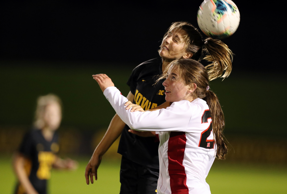 Iowa Hawkeyes midfielder Isabella Blackman (6) against the Nebraska Cornhuskers Thursday, October 3, 2019 at the Iowa Soccer Complex. (Brian Ray/hawkeyesports.com)