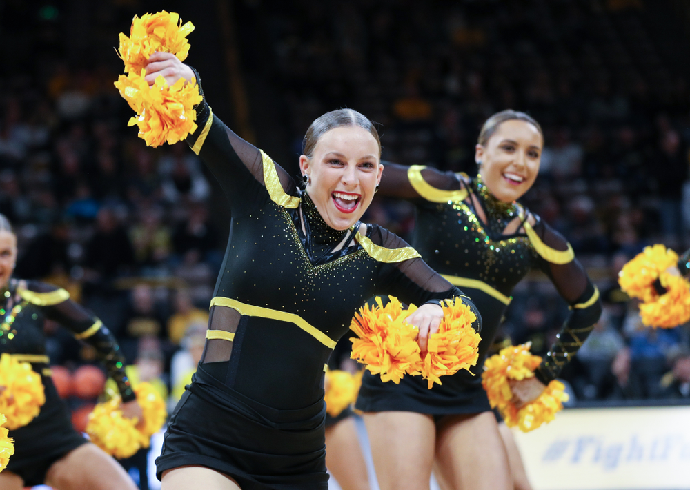 The Iowa Dance Team performs at halftime of the Iowa Hawkeyes game against North Florida Thursday, November 21, 2019 at Carver-Hawkeye Arena. (Brian Ray/hawkeyesports.com)