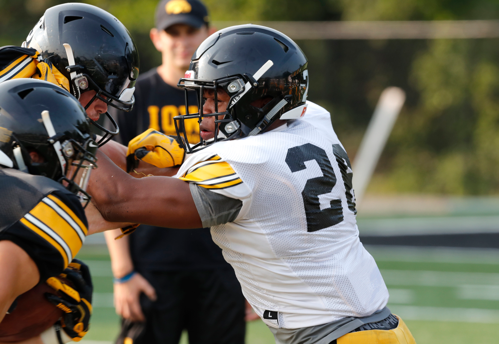 Iowa Hawkeyes defensive back Kaevon Merriweather (26) during camp practice No. 16 Tuesday, August 21, 2018 at the Hansen Football Performance Center. (Brian Ray/hawkeyesports.com)