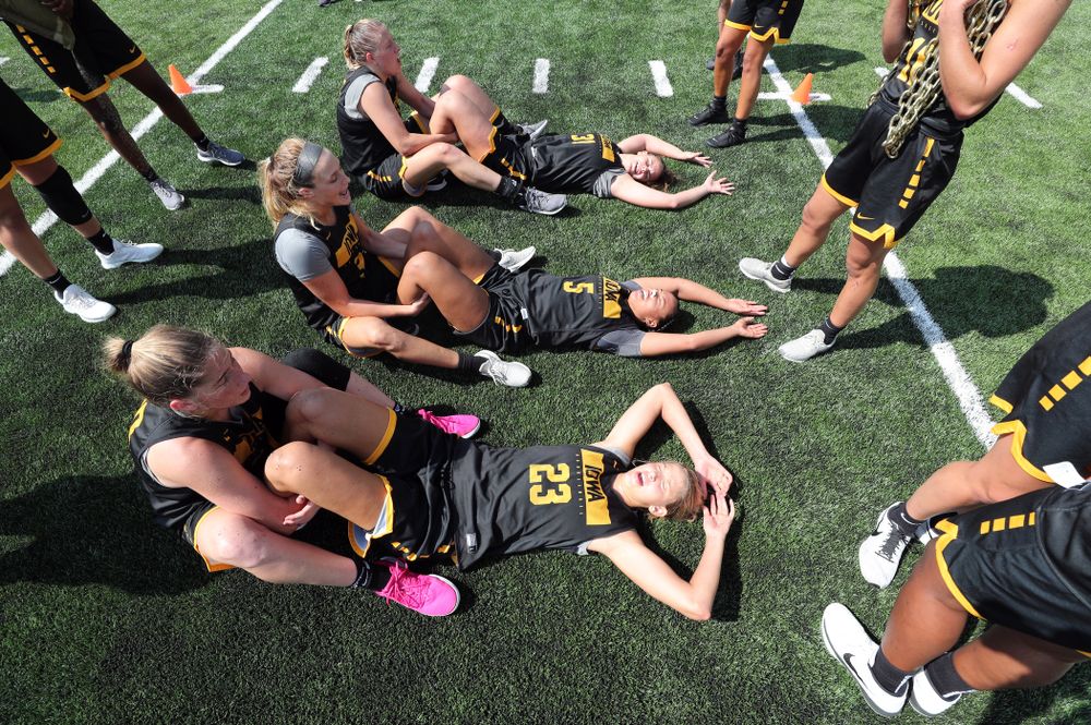 The Iowa WomenÕs Basketball Team participates in the The Program Tuesday, September 17, 2019 at Kinnick Stadium (Brian Ray/hawkeyesports.com)
