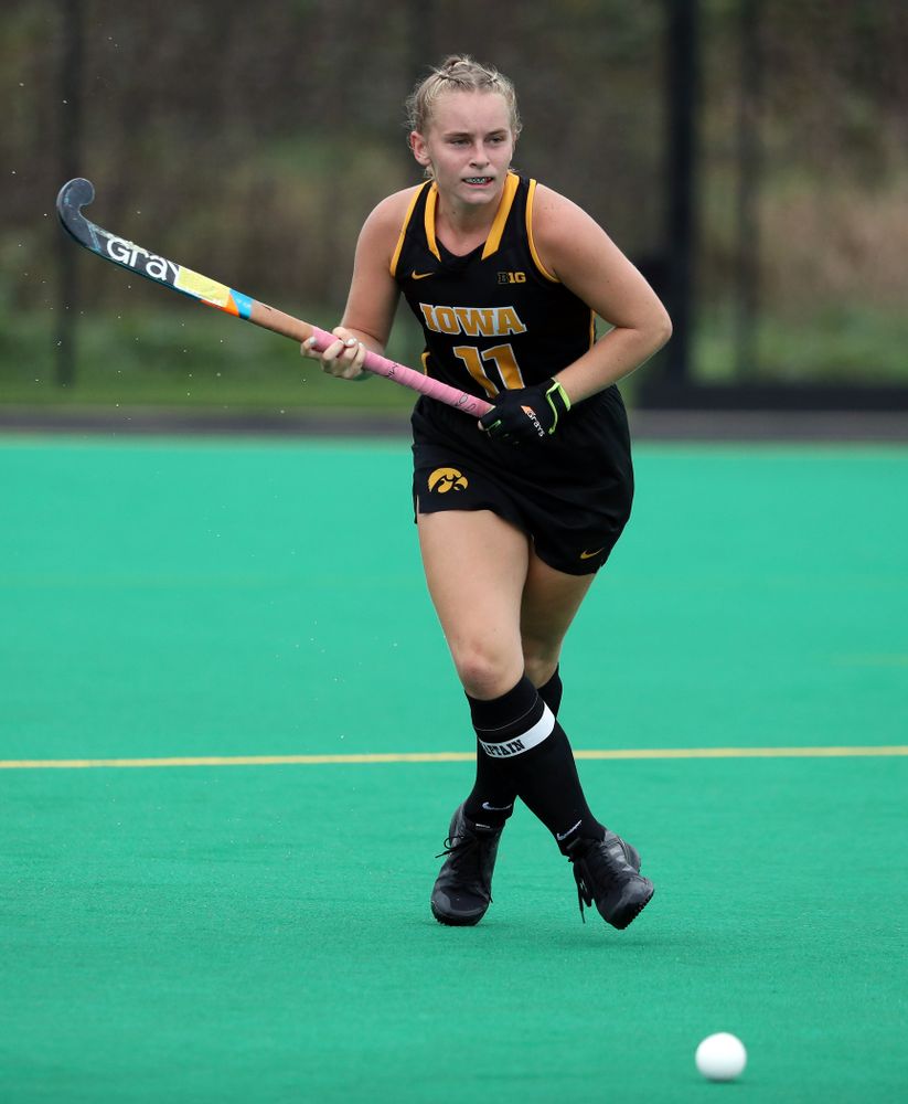 Iowa Hawkeyes Katie Birch (11) during a 2-1 victory against the Ohio State Buckeyes Friday, September 27, 2019 at Grant Field. (Brian Ray/hawkeyesports.com)