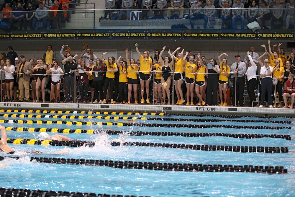 Iowa’s Allyssa Fluit swims the women’s 500 yard freestyle consolation finals event during the 2020 Women’s Big Ten Swimming and Diving Championships at the Campus Recreation and Wellness Center in Iowa City on Thursday, February 20, 2020. (Stephen Mally/hawkeyesports.com)