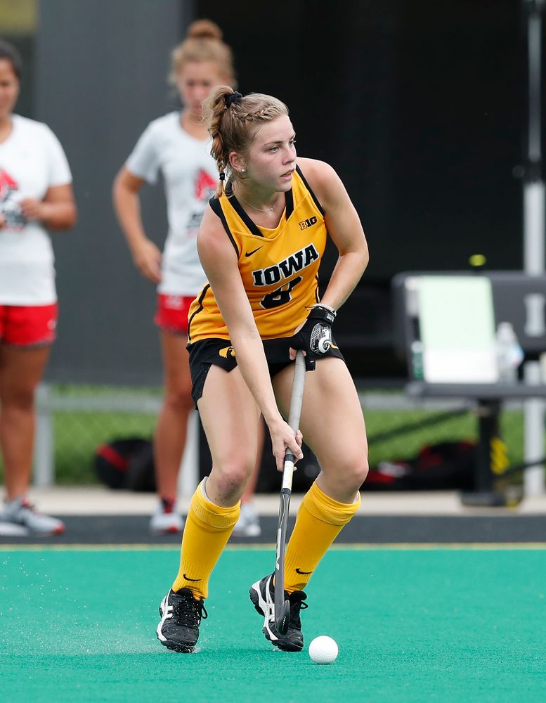 Iowa Hawkeyes Nikki Freeman (8) against Ball State Sunday, September 2, 2018 at Grant Field. (Brian Ray/hawkeyesports.com)