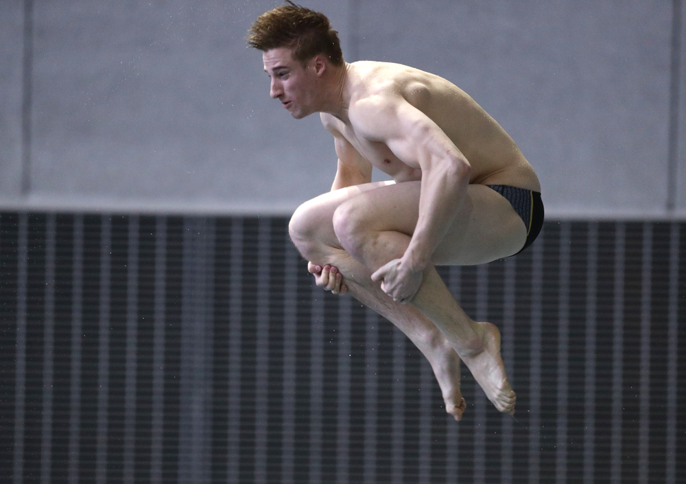 Iowa's Will Brenner competes on the 3-meter springboard during the third day of the 2019 Big Ten Swimming and Diving Championships Thursday, February 28, 2019 at the Campus Wellness and Recreation Center. (Brian Ray/hawkeyesports.com)