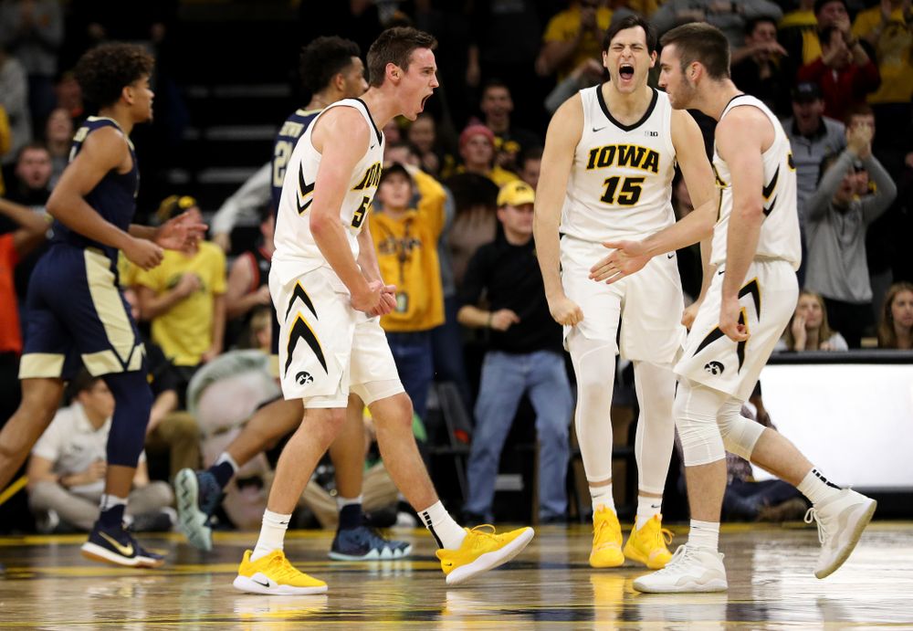 Iowa Hawkeyes forward Nicholas Baer (51) against the Pitt Panthers Tuesday, November 27, 2018 at Carver-Hawkeye Arena. (Brian Ray/hawkeyesports.com)