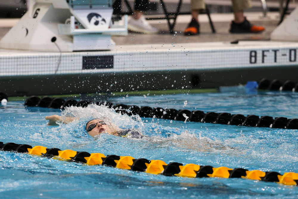 during Iowa swim and dive vs Minnesota on Saturday, October 26, 2019 at the Campus Wellness and Recreation Center. (Lily Smith/hawkeyesports.com)
