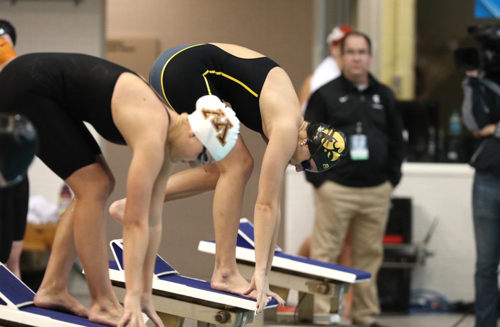 Iowa's Morgan Grout swims the 50-yard freestyle during the 2019 Women's Big Ten Swimming and Diving meet Thursday, February 21, 2019 in Bloomington, Indiana. (Brian Ray/hawkeyesports.com)