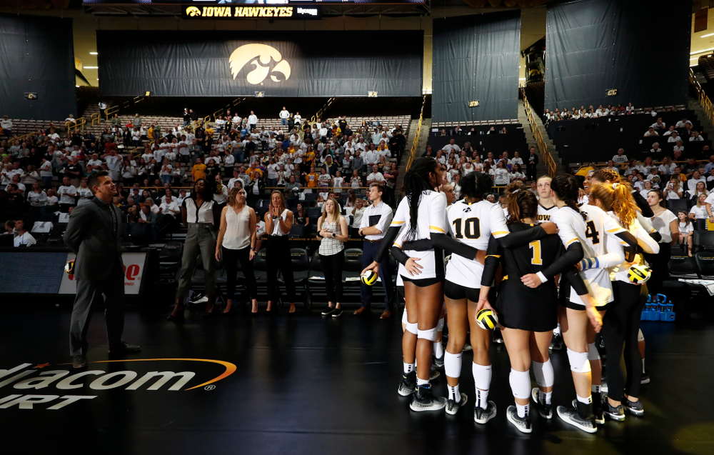 The Iowa Hawkeyes against the Michigan State Spartans Friday, September 21, 2018 at Carver-Hawkeye Arena. (Brian Ray/hawkeyesports.com)