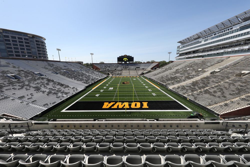 The view from the club level in the new north end zone of Kinnick Stadium Friday, August 9, 2019. (Brian Ray/hawkeyesports.com)