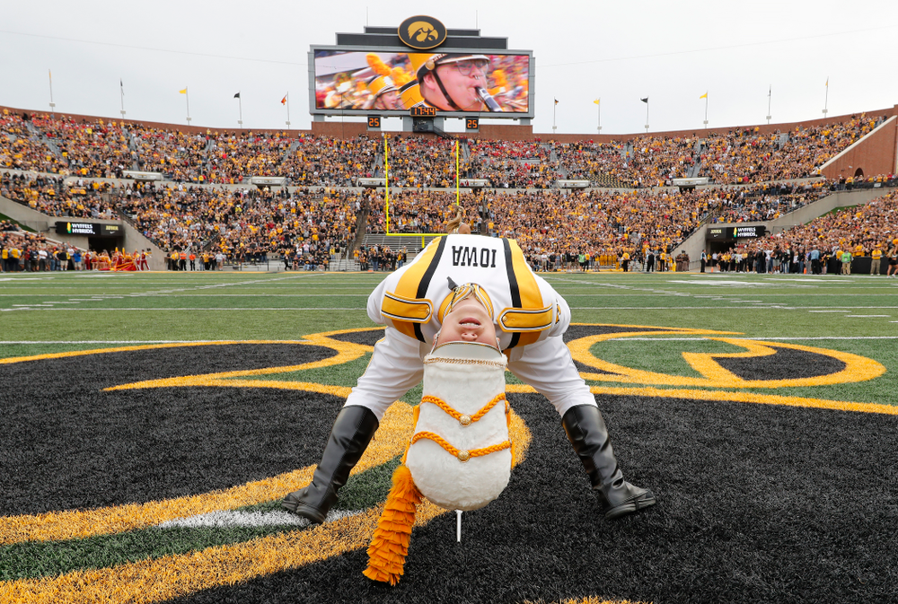Hawkeye Marching Band Drum Major Analisa Iole before the Hawkeyes Game against the Iowa State Cyclones Saturday, September 8, 2018 at Kinnick Stadium. (Brian Ray/hawkeyesports.com)