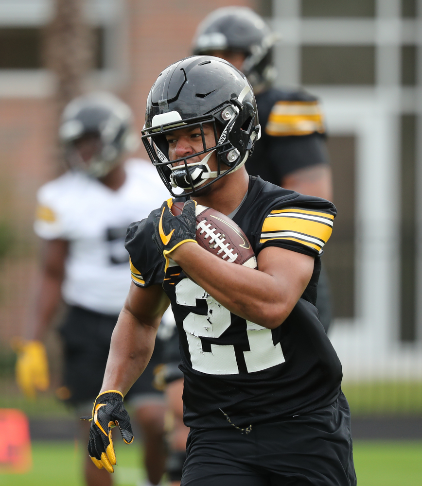 Iowa Hawkeyes running back Ivory Kelly-Martin (21) during the team's first Outback Bowl Practice in Florida Thursday, December 27, 2018 at Tampa University. (Brian Ray/hawkeyesports.com)