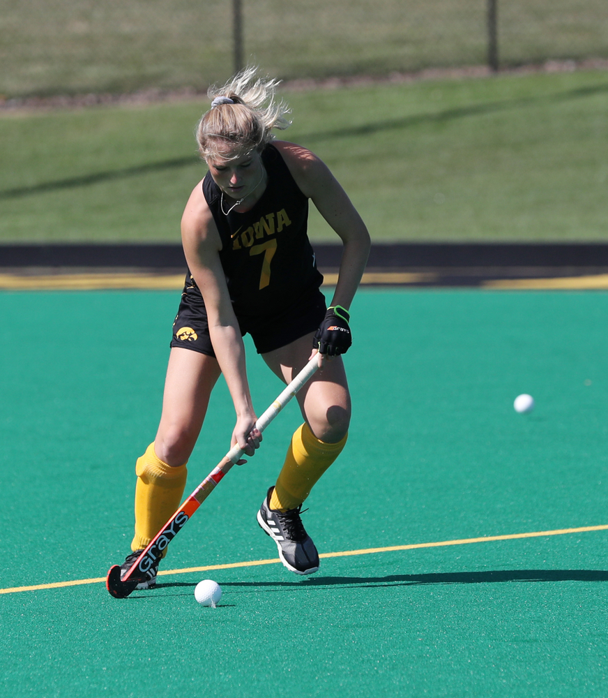 Iowa Hawkeyes Ellie Holley (7) during the teamÕs annual media day Friday, August 23, 2019 at Grant Field. (Brian Ray/hawkeyesports.com)