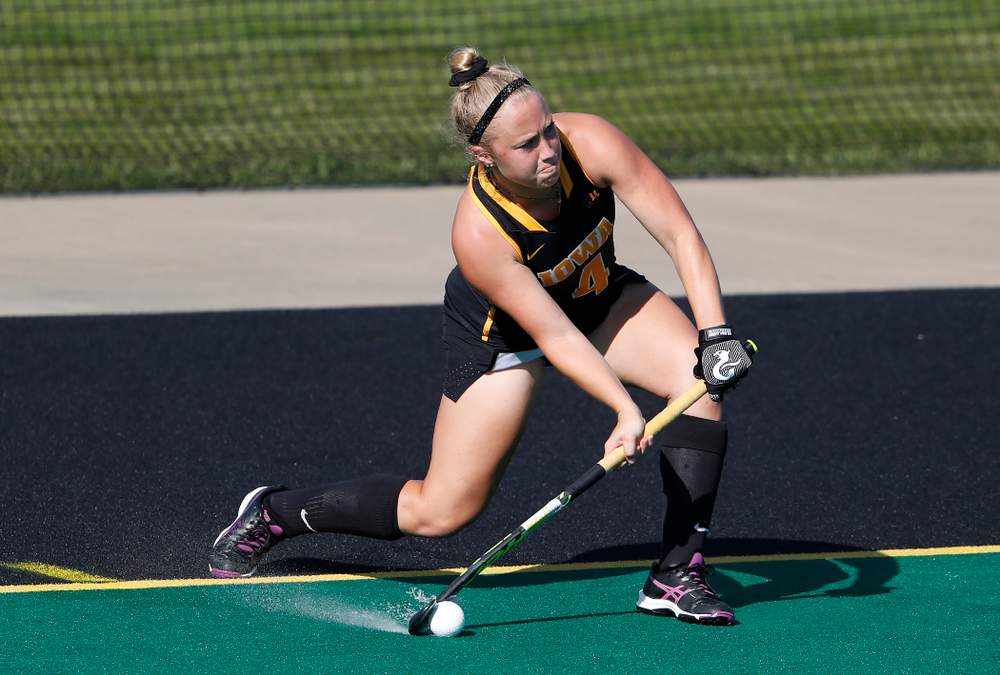 Iowa Hawkeyes Makenna Grewe (4) against the Penn Quakers Friday, September 14, 2018 at Grant Field. (Brian Ray/hawkeyesports.com)