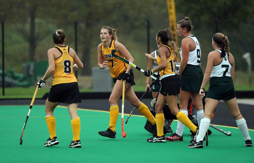 Iowa Hawkeyes Ellie Holley (7) against the Michigan State Spartans Sunday, September 29, 2019 at Grant Field. (Brian Ray/hawkeyesports.com)