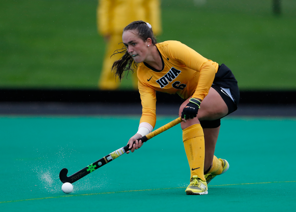 Iowa Hawkeyes Anthe Nijziel (6) against Stanford Sunday, October 7, 2018 at Grant Field. (Brian Ray/hawkeyesports.com)