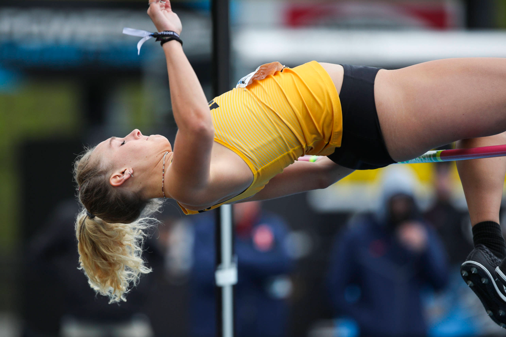 Iowa's Gillian Urycki during women's long jump at Big Ten Outdoor Track and Field Championships at Francis X. Cretzmeyer Track on Sunday, May 12, 2019. (Lily Smith/hawkeyesports.com)