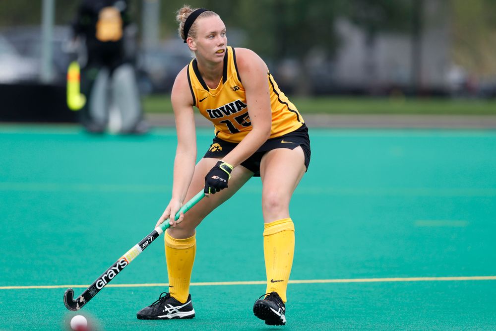 Iowa Hawkeyes Riley Kniptash (15) against Ball State Sunday, September 2, 2018 at Grant Field. (Brian Ray/hawkeyesports.com)