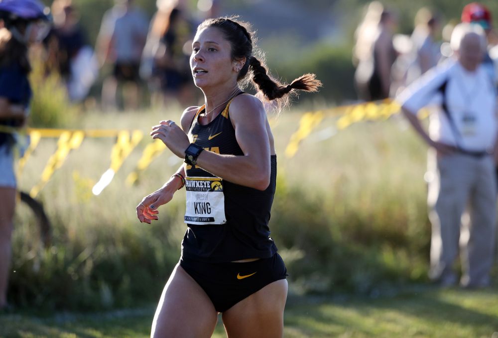 IowaÕs Mallory King runs in the 2019 Hawkeye Invitational Friday, September 6, 2019 at the Ashton Cross Country Course. (Brian Ray/hawkeyesports.com)