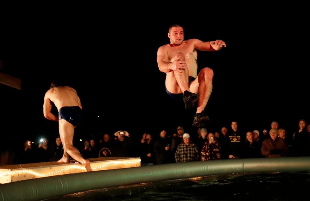 The Hawkeye Wrestling Club Arctic Plunge Saturday, January 27, 2018 at Brown Dear Golf Course in Coralville. (Brian Ray/hawkeyesports.com)