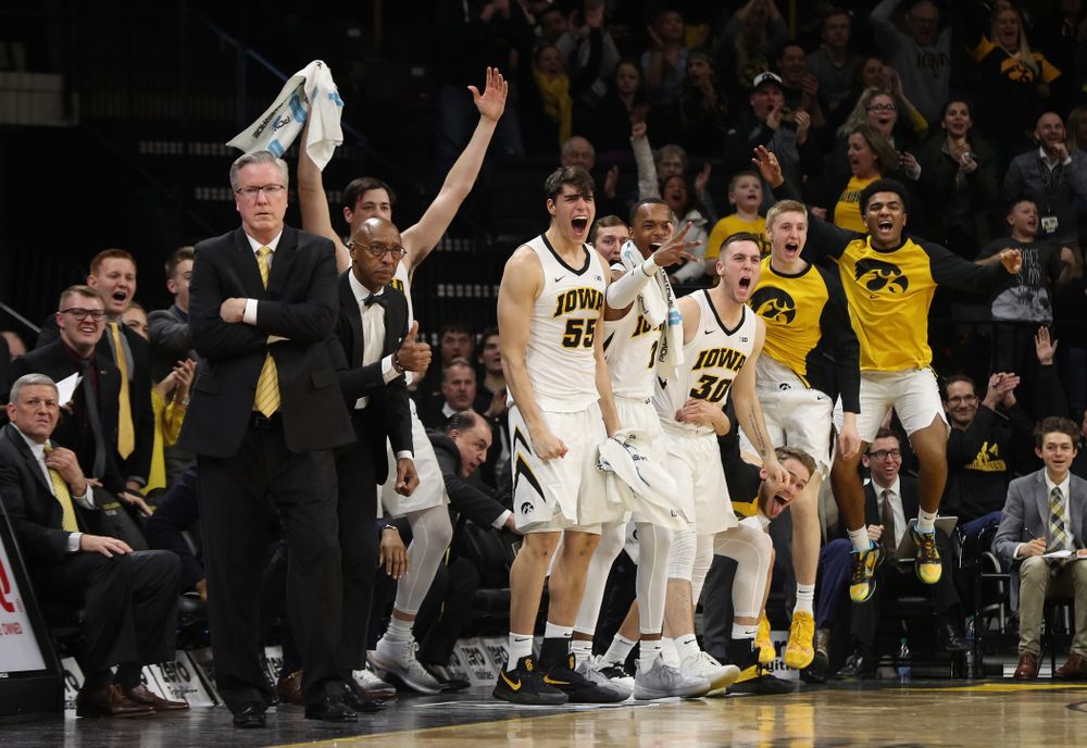 The Iowa Hawkeyes against the Michigan Wolverines Friday, February 1, 2019 at Carver-Hawkeye Arena. (Brian Ray/hawkeyesports.com)