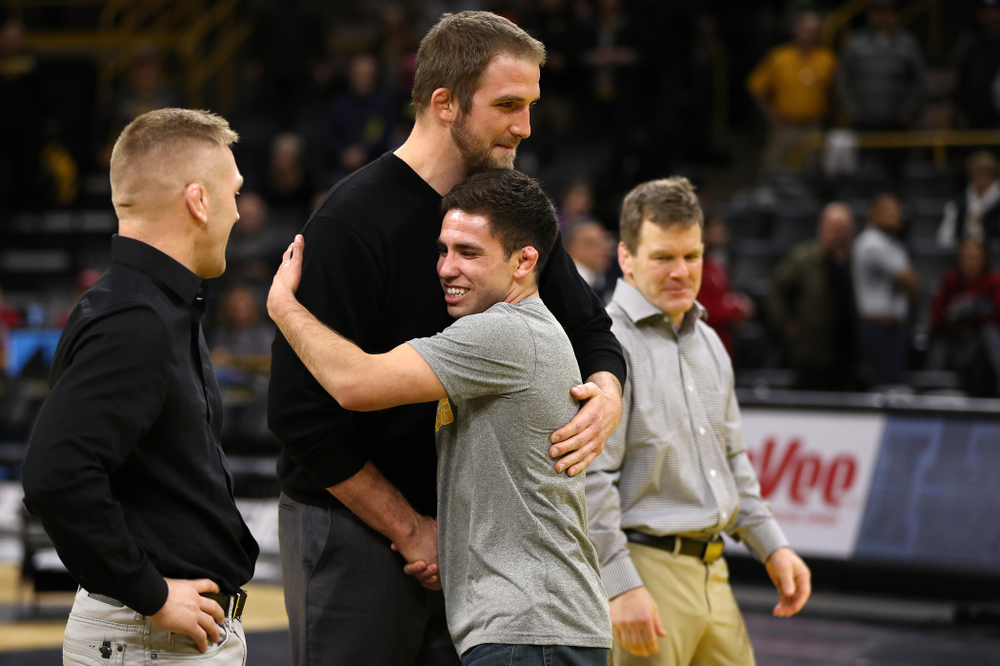 Iowa senior Perez Perez during senior night following their meet against the Indiana Hoosiers Friday, February 15, 2019 at Carver-Hawkeye Arena. (Brian Ray/hawkeyesports.com)