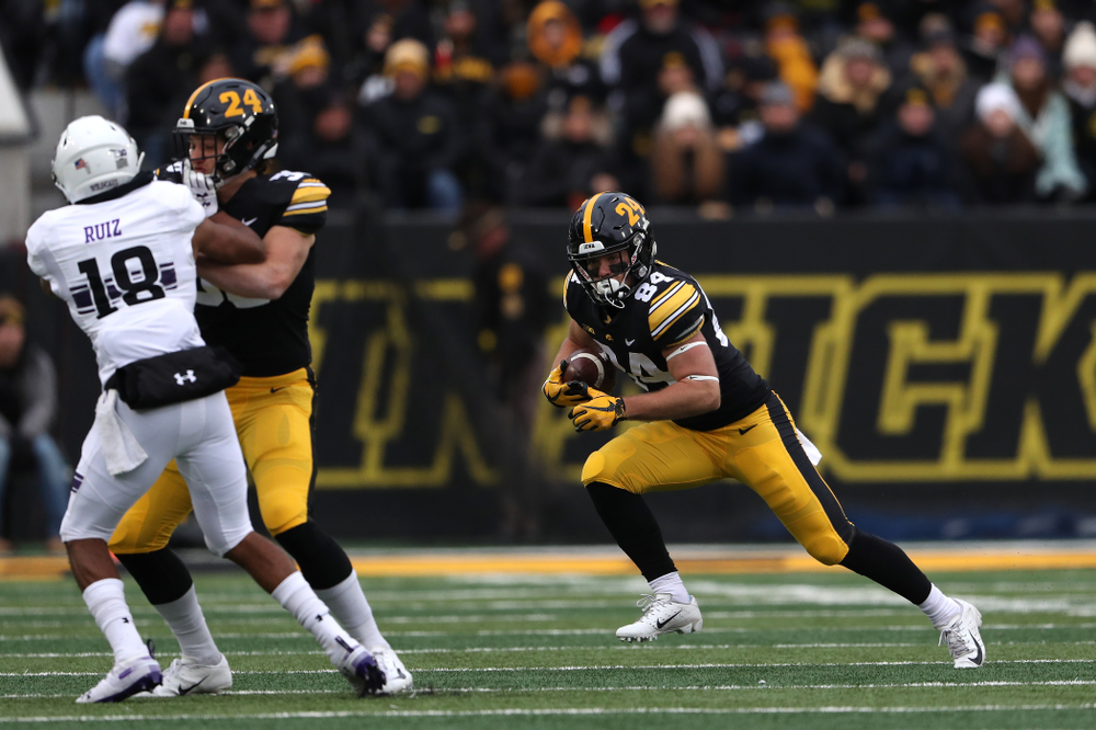 Iowa Hawkeyes wide receiver Nick Easley (84) against the Northwestern Wildcats Saturday, November 10, 2018 at Kinnick Stadium. (Brian Ray/hawkeyesports.com)