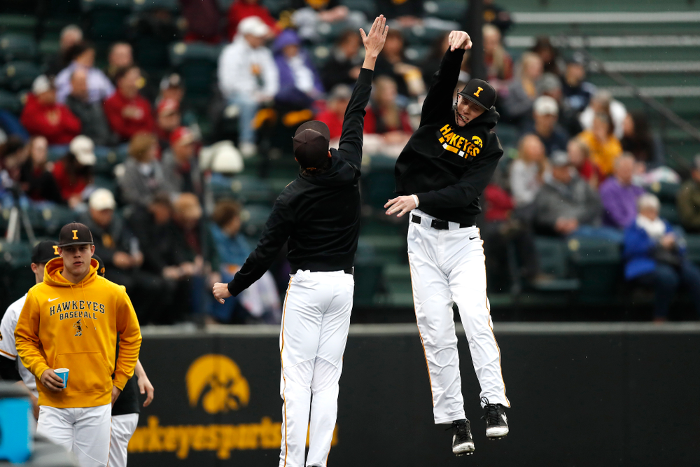 The Iowa Hawkeyes against Coe College Wednesday, April 11, 2018 at Duane Banks Field. (Brian Ray/hawkeyesports.com)