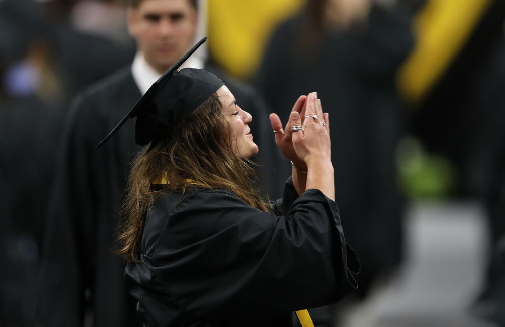 Iowa VolleyballÕs Molly Kelly during the College of Liberal Arts and Sciences spring commencement Saturday, May 11, 2019 at Carver-Hawkeye Arena. (Brian Ray/hawkeyesports.com)