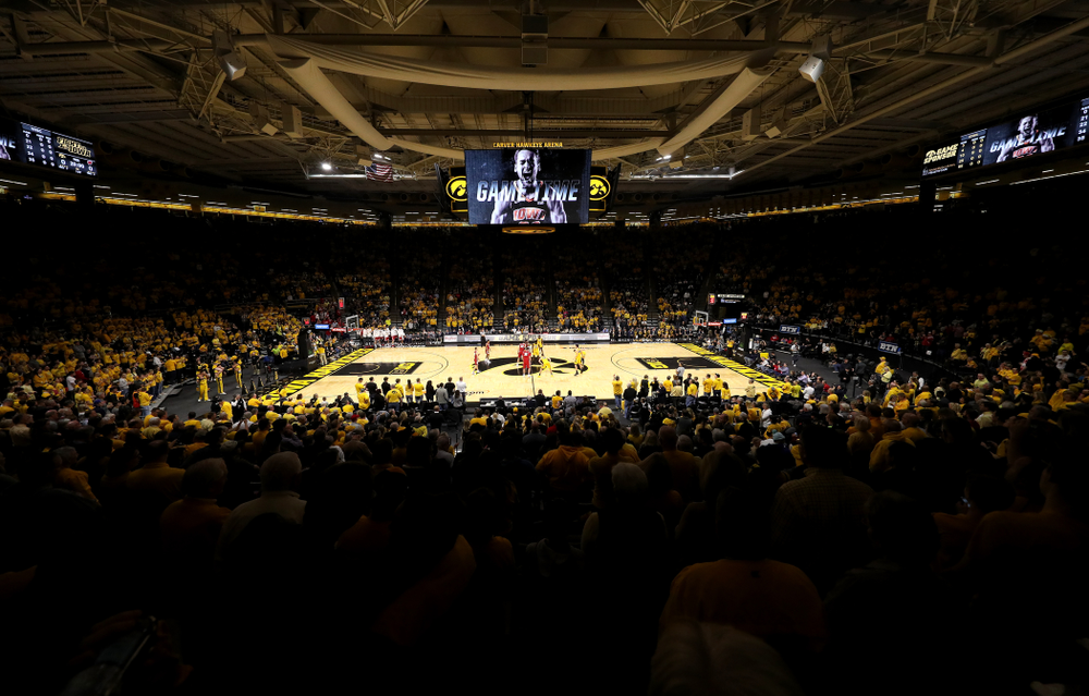 The Iowa Hawkeyes against the Wisconsin Badgers Friday, November 30, 2018 at Carver-Hawkeye Arena. (Brian Ray/hawkeyesports.com)