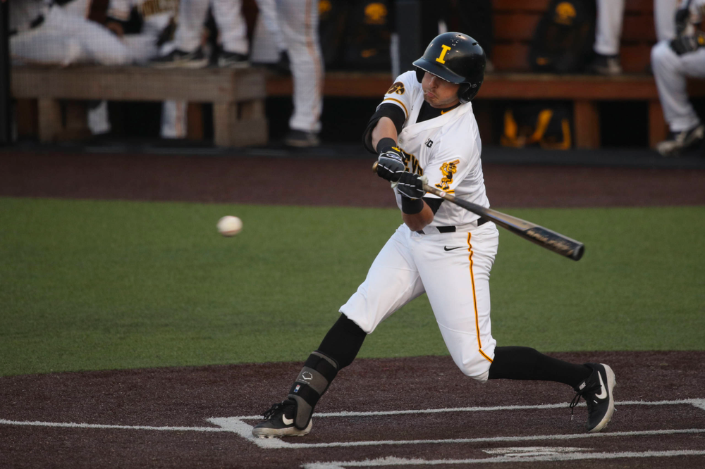 Iowa infielder Izaya Fullard at game 1 vs Rutgers on Friday, April 5, 2019 at Duane Banks Field. (Lily Smith/hawkeyesports.com)