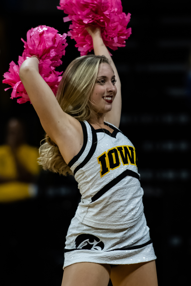 The Iowa Dance Team against the Wisconsin Badgers Saturday, October 6, 2018 at Carver-Hawkeye Arena. (Clem Messerli/Iowa Sports Pictures)