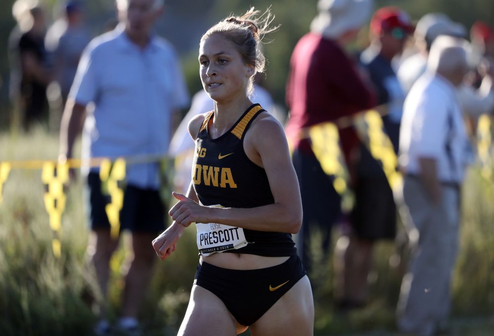 IowaÕs Elise Prescott runs in the 2019 Hawkeye Invitational Friday, September 6, 2019 at the Ashton Cross Country Course. (Brian Ray/hawkeyesports.com)