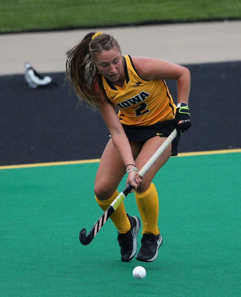 Iowa Hawkeyes defenseman Emily Deuell (2) against Columbia Sunday, September 8, 2019 at Grant Field. (Brian Ray/hawkeyesports.com)