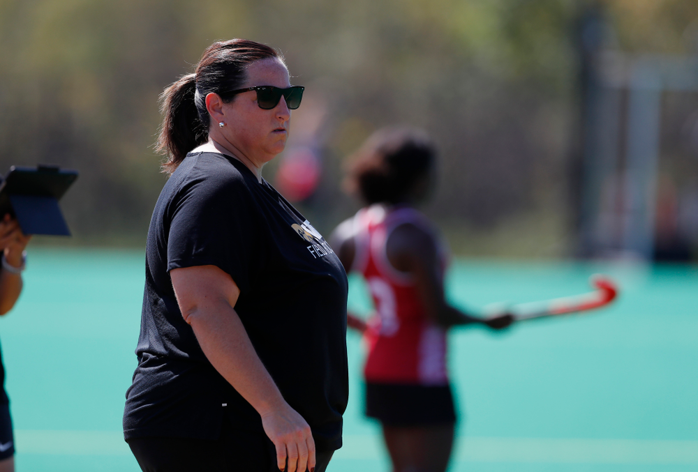 Iowa Hawkeyes head coach Lisa Cellucci against Indiana Sunday, September 16, 2018 at Grant Field. (Brian Ray/hawkeyesports.com)