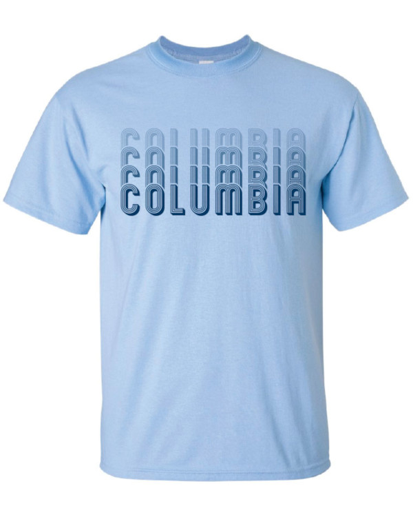 columbia blue t shirt