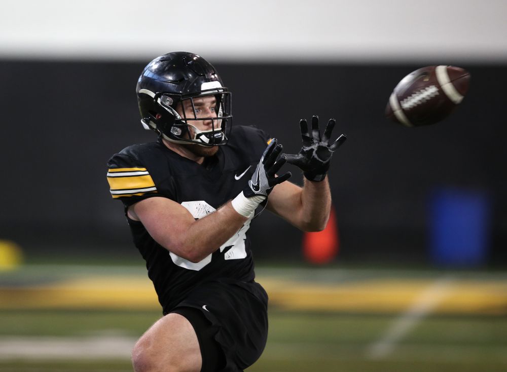 Iowa Hawkeyes wide receiver Nick Easley (84) during preparation for the 2019 Outback Bowl Monday, December 17, 2018 at the Hansen Football Performance Center. (Brian Ray/hawkeyesports.com)