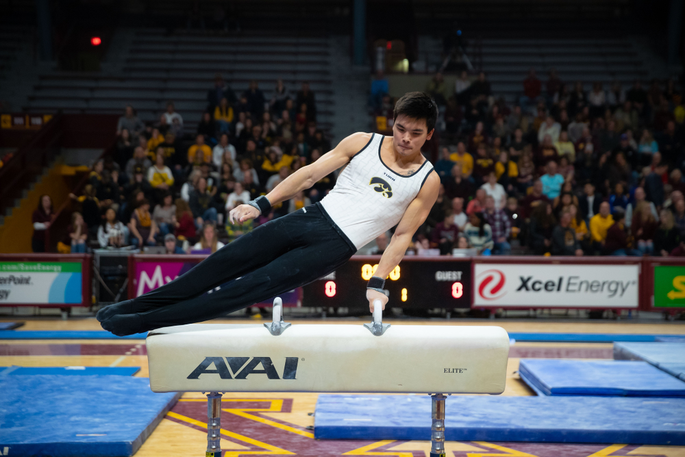 The Iowa Hawekeys against Minnesota and Penn State at the Maturi Pavilion Saturday, March 23, 2019 in Minneapolis, Minn. (C. Morgan Engel/Freelance)