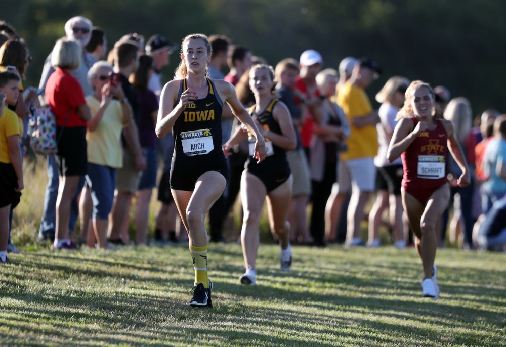 IowaÕs Mary Arch runs in the 2019 Hawkeye Invitational Friday, September 6, 2019 at the Ashton Cross Country Course. (Brian Ray/hawkeyesports.com)