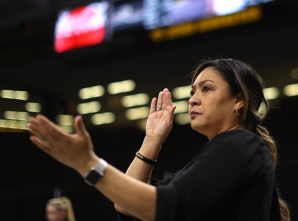 The Iowa Hawkeyes against the Iowa State Cyclones Friday, March 1, 2019 at Carver-Hawkeye Arena. (Brian Ray/hawkeyesports.com)