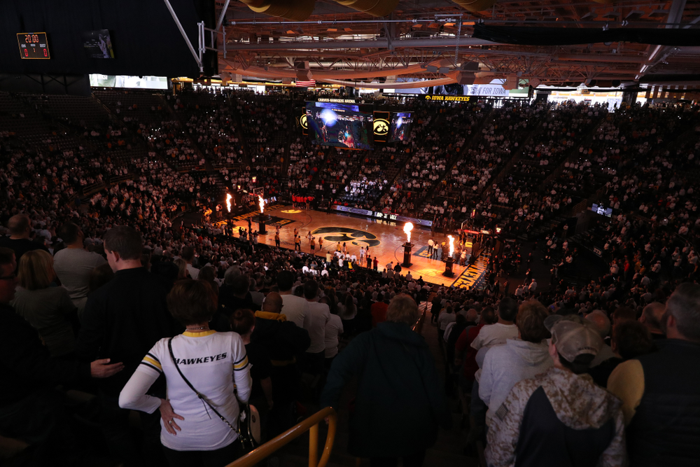 The Iowa Hawkeyes against the Illinois Fighting Illini Sunday, January 20, 2019. (Brian Ray/hawkeyesports.com)