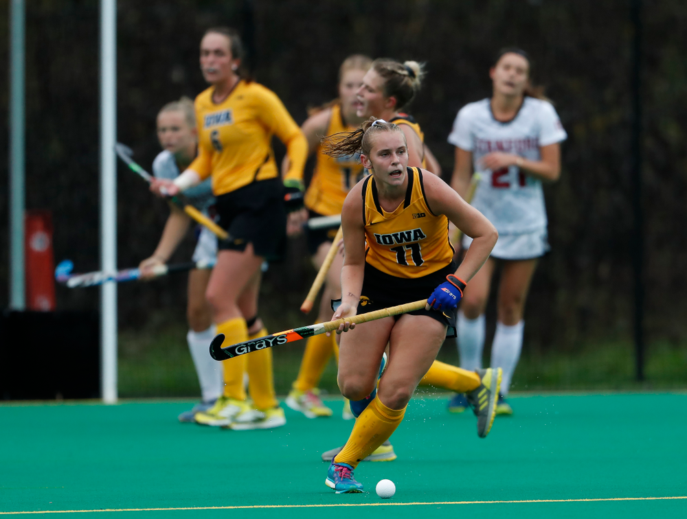 Iowa Hawkeyes Katie Birch (11) against Stanford Sunday, October 7, 2018 at Grant Field. (Brian Ray/hawkeyesports.com)