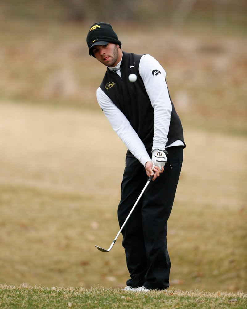 Iowa's Jack Simpson during day two of the 2018 Hawkeye Invitational Friday, April 13, 2018 at Finkbine Golf Course. (Brian Ray/hawkeyesports.com)