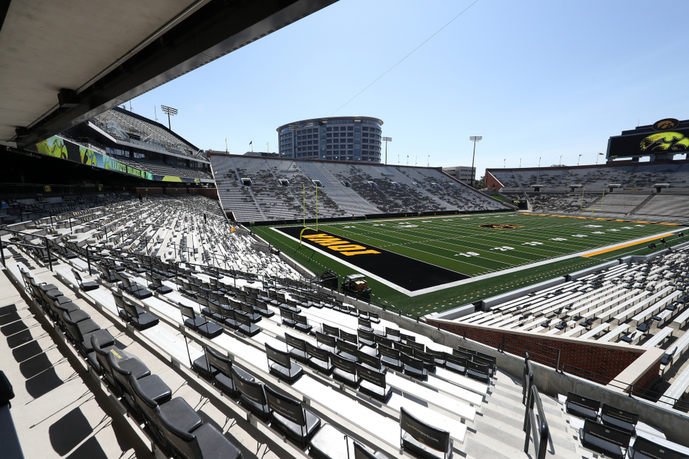 The view from the new north end zone of Kinnick Stadium Friday, August 9, 2019. (Brian Ray/hawkeyesports.com)