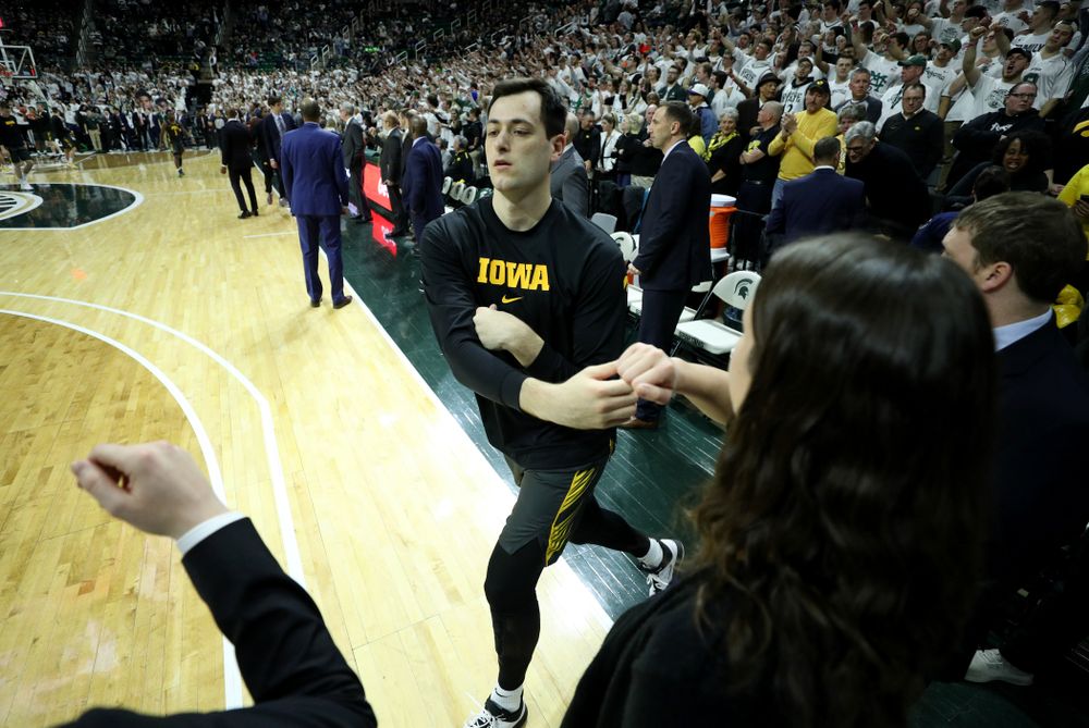 Iowa Hawkeyes forward Ryan Kriener (15) against Michigan State Tuesday, February 25, 2020 at the Breslin Center in East Lansing, MI. (Brian Ray/hawkeyesports.com)