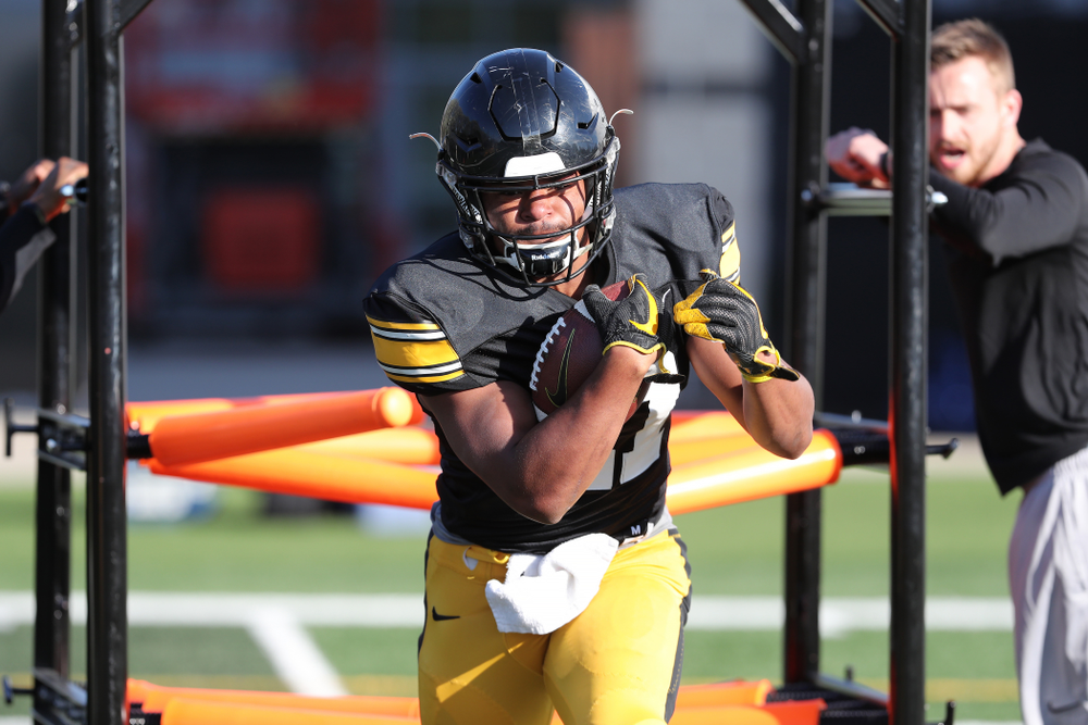 Iowa Hawkeyes running back Ivory Kelly-Martin (21) during the teamÕs final spring practice Friday, April 26, 2019 at the Kenyon Football Practice Facility. (Brian Ray/hawkeyesports.com)