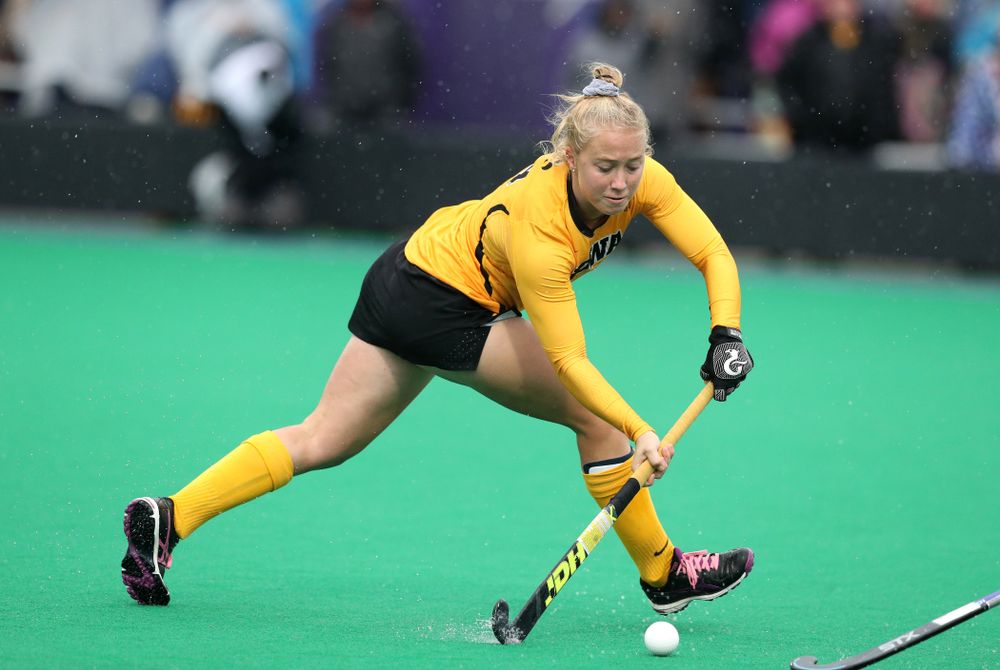 Iowa Hawkeyes Makenna Grewe (4) against Maryland during the championship game of the Big Ten Tournament Sunday, November 4, 2018 at Lakeside Field in Evanston, Ill. (Brian Ray/hawkeyesports.com)