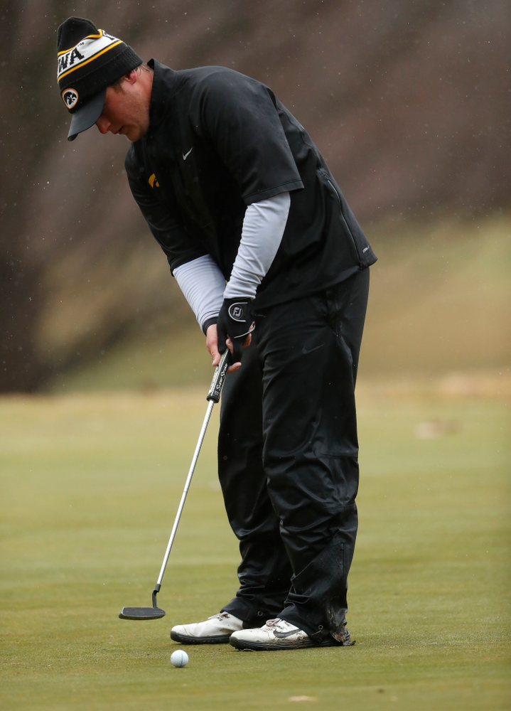 Iowa's Alex Schaake during day two of the 2018 Hawkeye Invitational Friday, April 13, 2018 at Finkbine Golf Course. (Brian Ray/hawkeyesports.com)